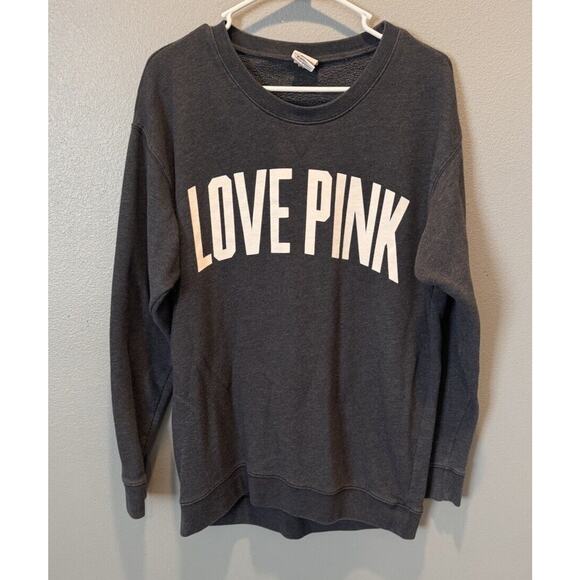 PINK Victoria's Secret Sweaters - Pink Victoria Secret Love Pink Oversize Sweater Gray Women's Size M